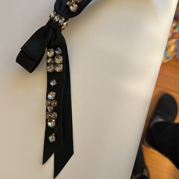 J. Crew Black Jeweled Bow Barette - Picture 4 of 4